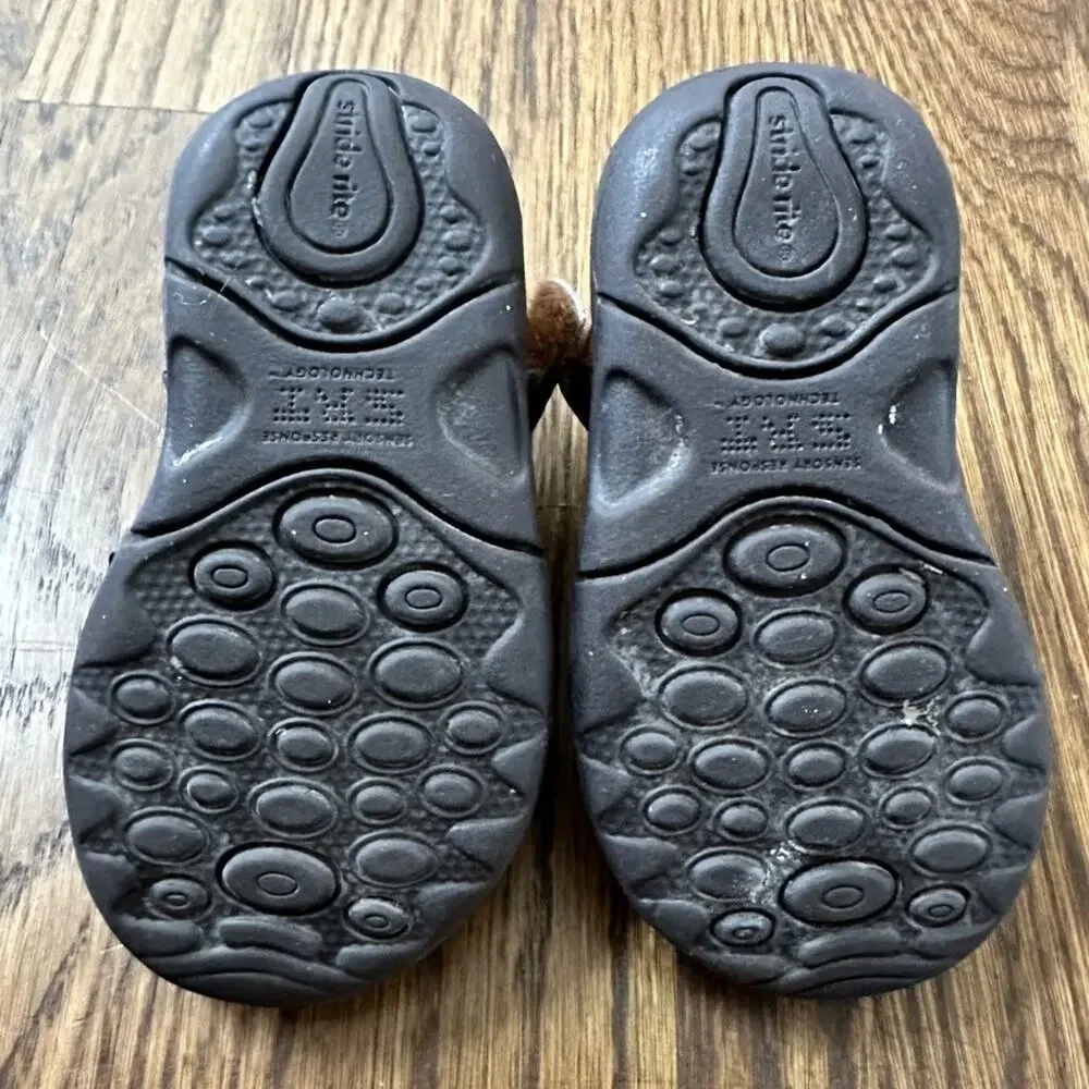Stride Rite Archie brown leather sandals, toddler size 4